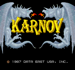 Karnov (US) Title Screen